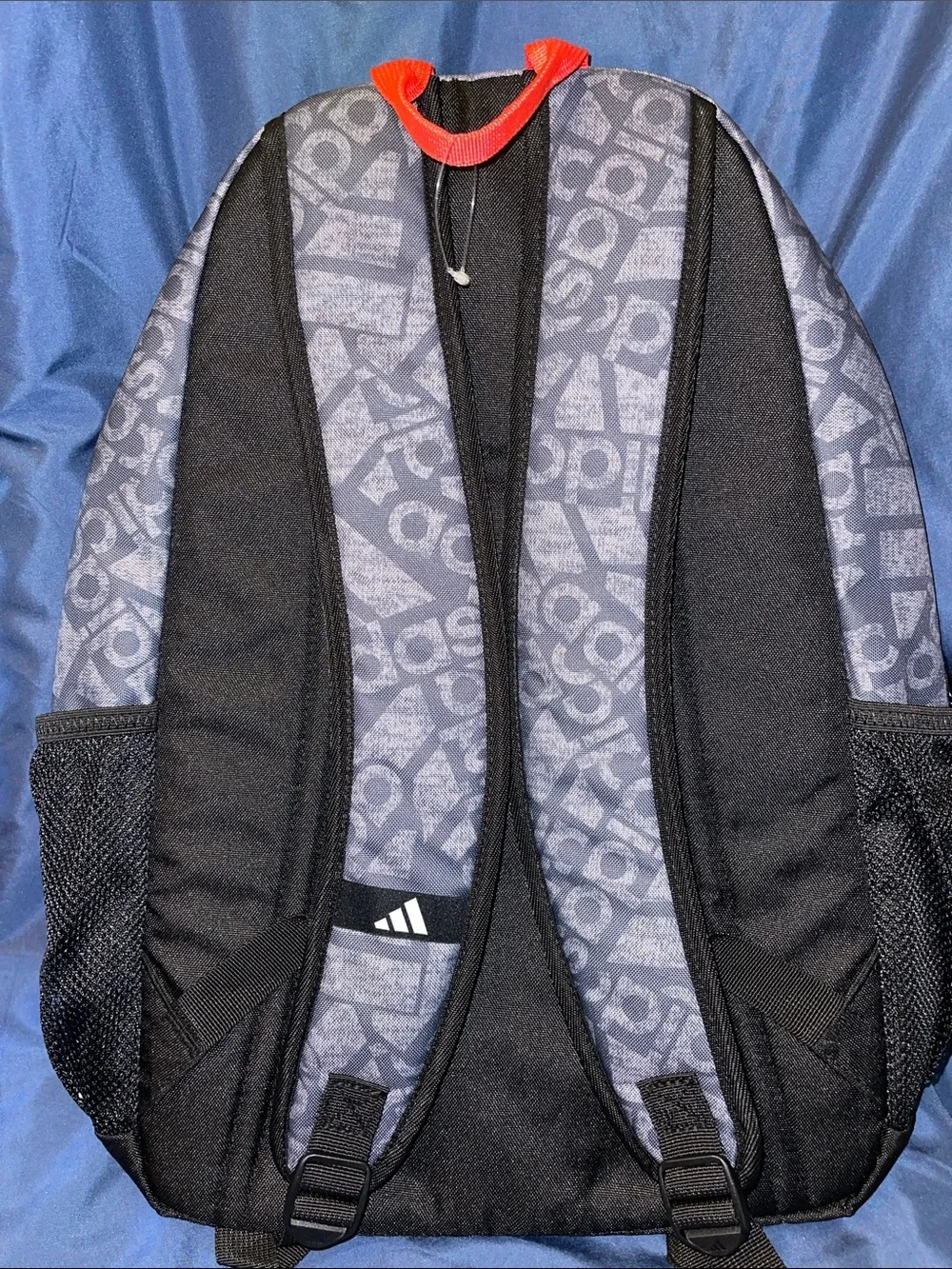 adidas Fundare sonic-Grey/Black with Red Logo Men's Backpack